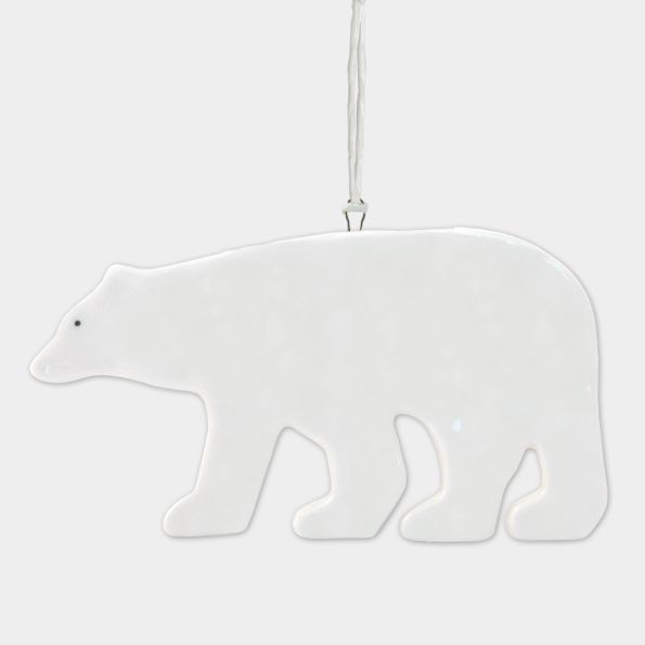 East of India Porcelain Polar Bear Decoration
