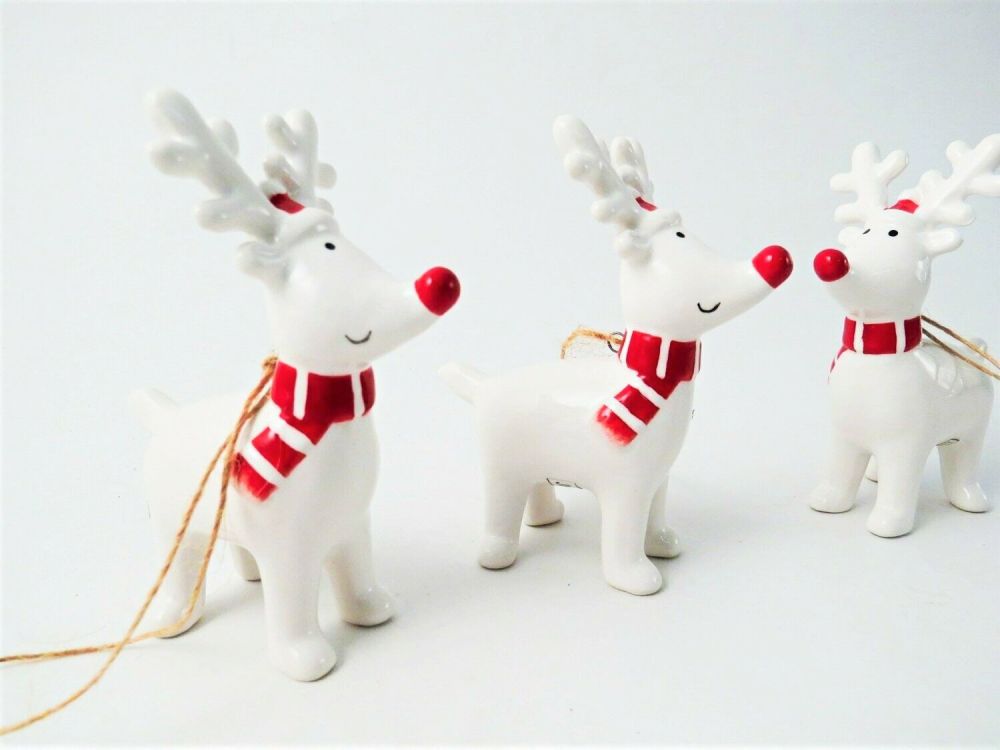 Ceramic Standing Reindeer Decoration