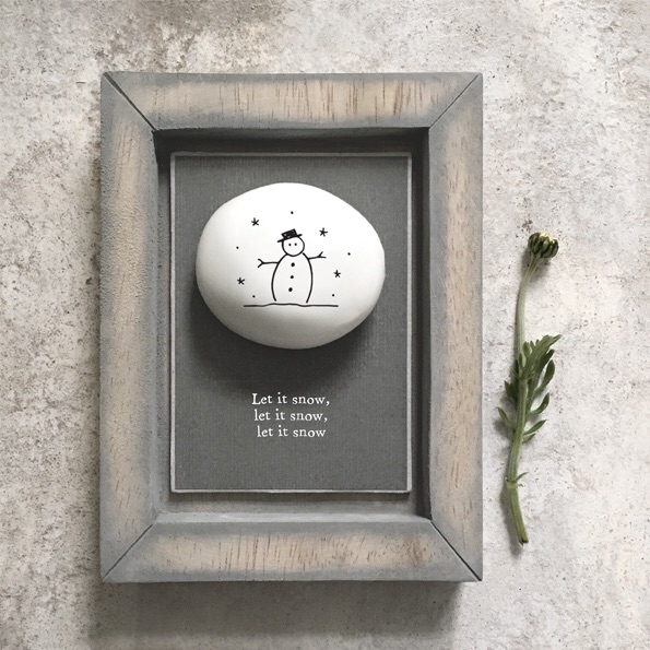 East of India Snowman Pebble Frame 