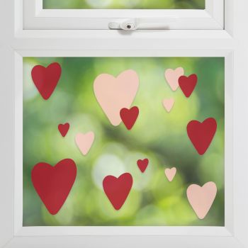 Ginger Ray Heart Window Stickers