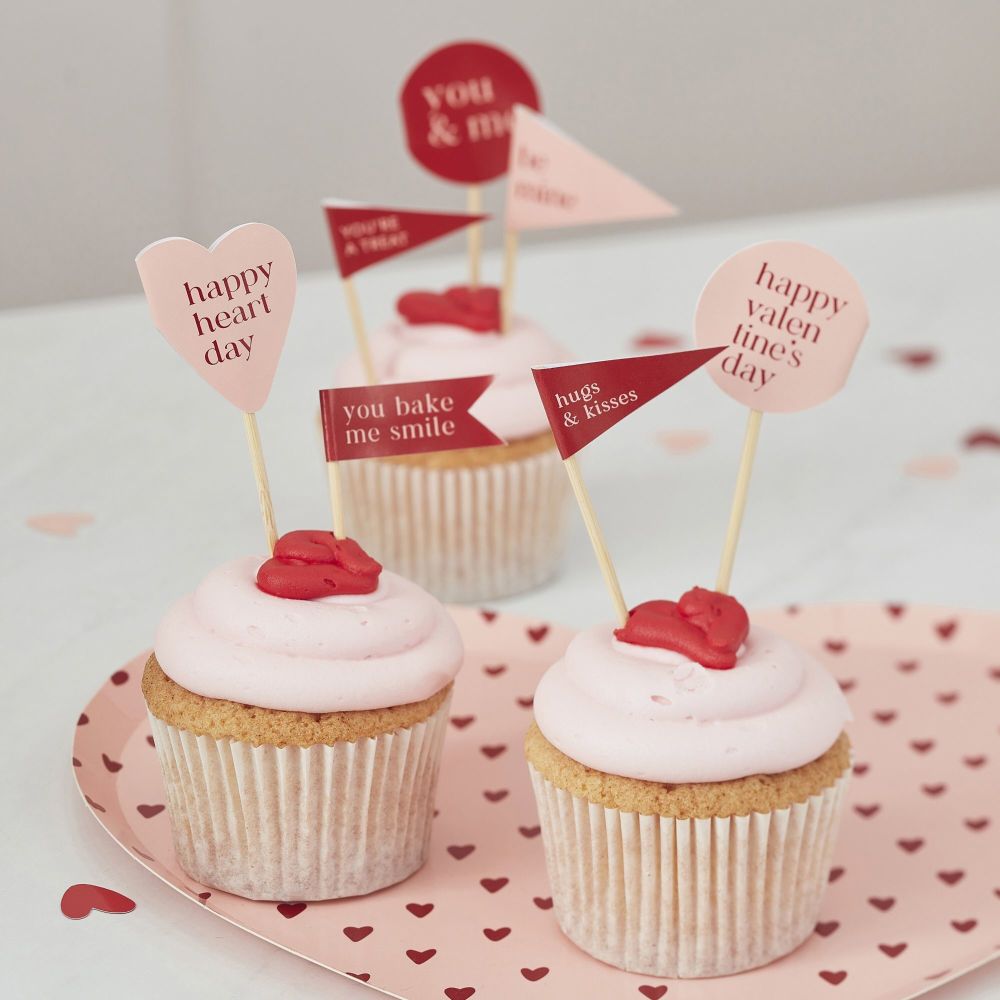 Ginger Ray Valentines Cupcake Toppers