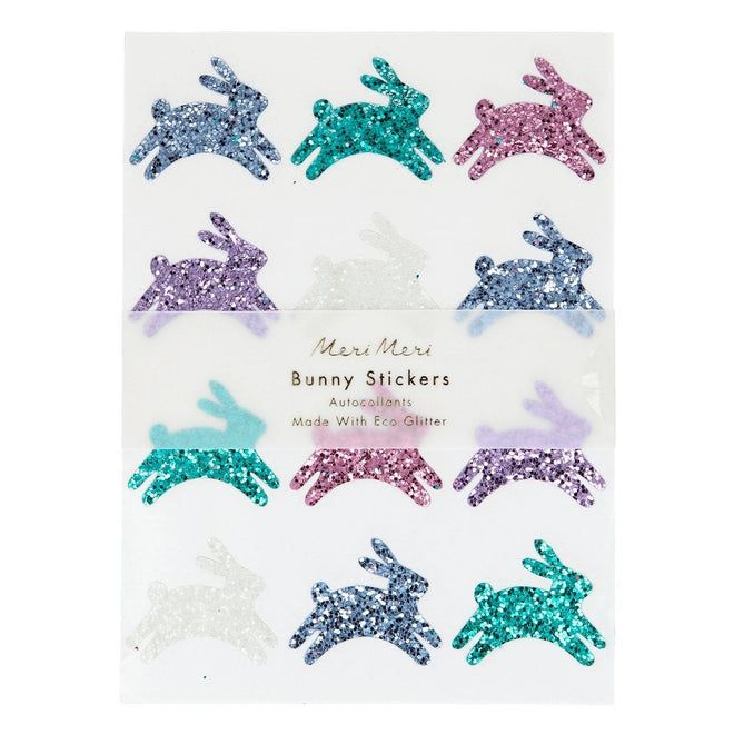 Meri Meri Glitter Bunny Stickers - 10 Sheets