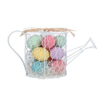 Gisela Graham Wire Watering Can with Egg Decorations