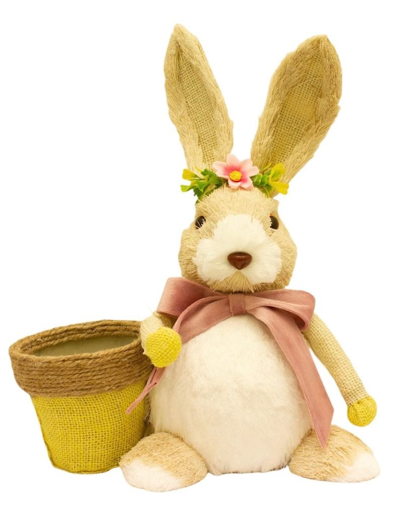 Bristle Bunny with Pot Decoration