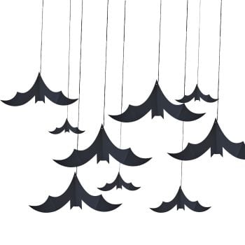 Hanging Bats Decorations - Pack of 10