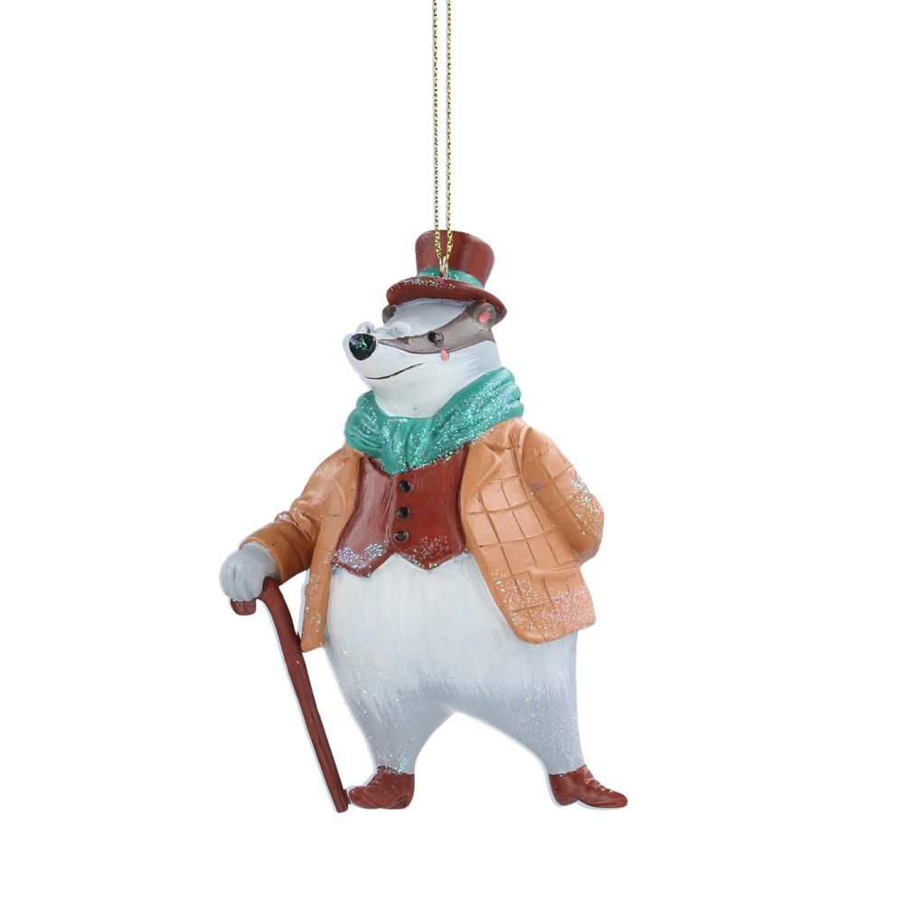 Gisela Graham Badger Decoration - Wind in the Willows
