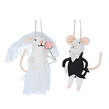Gisela Graham Bride and Groom Mice
