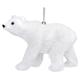 Gisela Graham Faux Fur Polar Bear Decoration