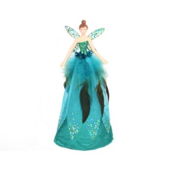 Gisela Graham Peacock Tree Top Fairy - Large