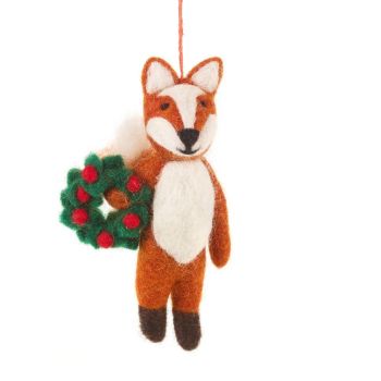 Finley Festive Fox Decoration