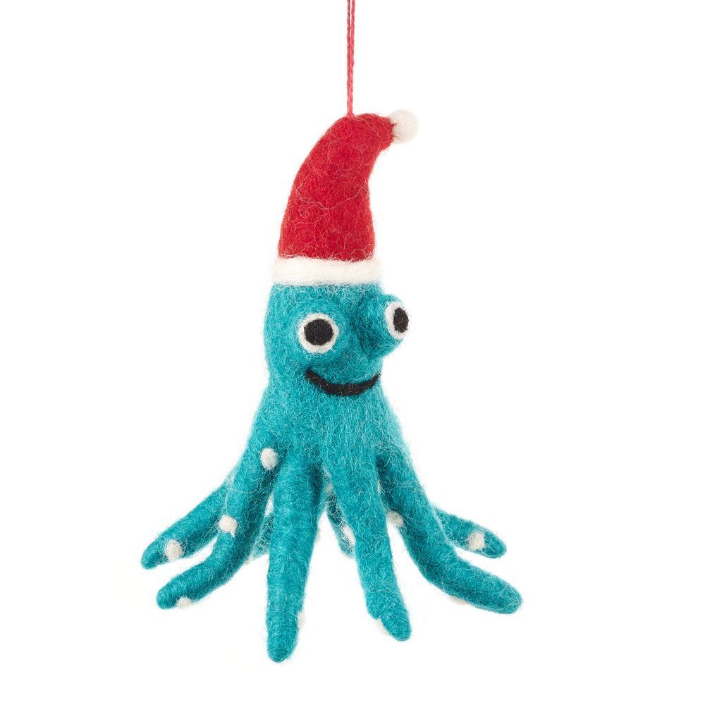 Christmas Felt Octopus Decoration