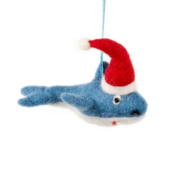 Christmas Santa Shark Decoration