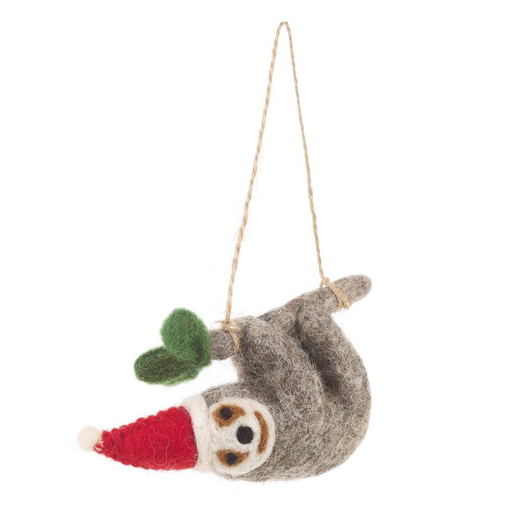 Felt Christmas Sloth Decoration