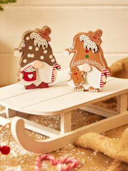 Gingerbread Gonk Ornaments - Set of 2