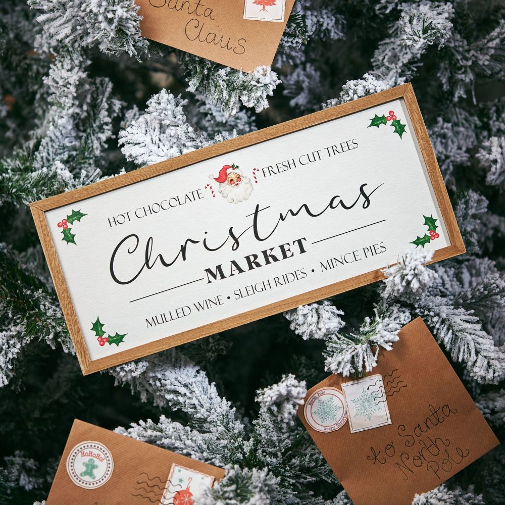 Christmas Market Vintage Style Sign