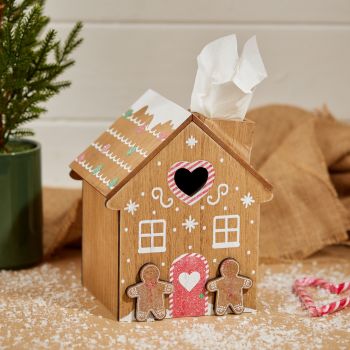 Christmas Gingerbread House Tissue Box