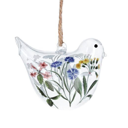 Gisela Graham Primavera Glass Bird Decoration