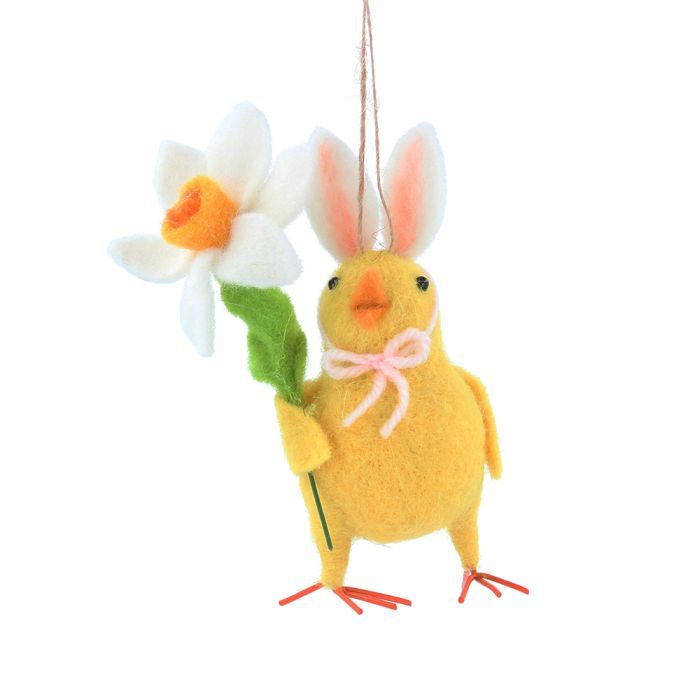 Gisela Graham Chick with Bunny Ears Decoration