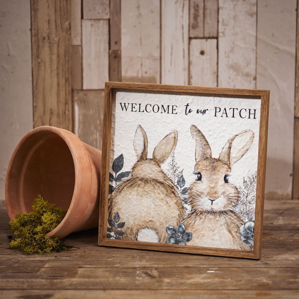 Welcome to Our Patch Textured Picture