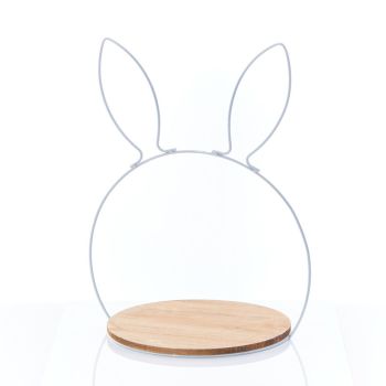 Bunny Wood and Metal Serving Board