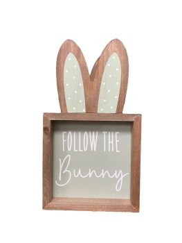 Bunny Plaque Sign - Follow the Bunny