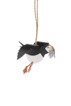 Flying Puffin with Eels Hanging Decoration