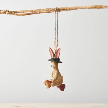 Flying Witch Rabbit Decoration