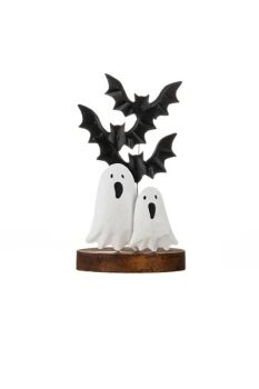Ghost and Bat Block Ornament