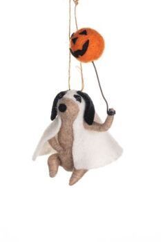 Trick or Treat Ghost Dog Decoration