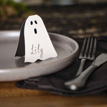 Ghost Halloween Paper Place Cards