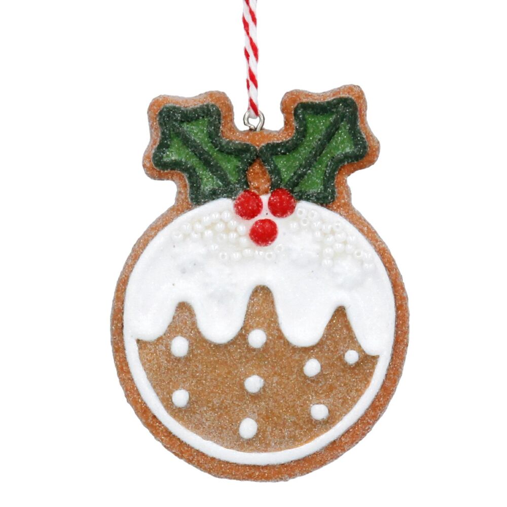Gisela Graham Gingerbread Christmas Pudding Decoration