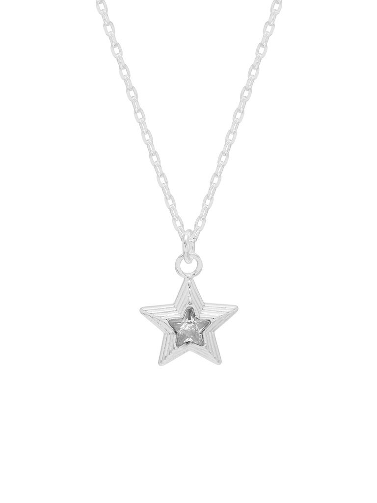 Estella Bartlett Blue Star Necklace - Silver Plated