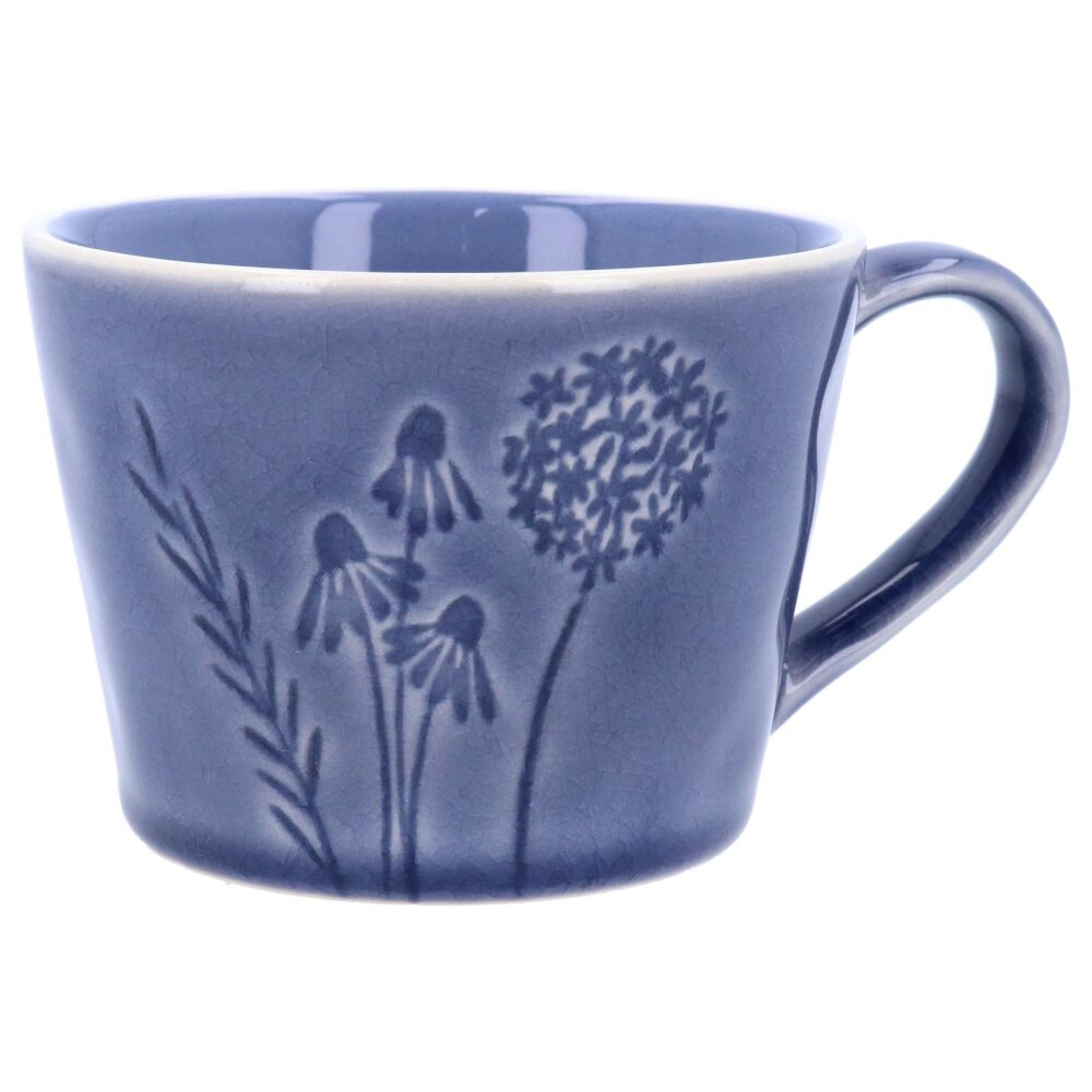 Gisela Graham Blue Meadow Stoneware Mug - Blue