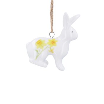 Gisela Graham Daffodil Ceramic Bunny Decoration