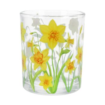 Gisela Graham Daffodil Glass Votive - Small