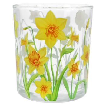Gisela Graham Daffodil Glass Votive - Large