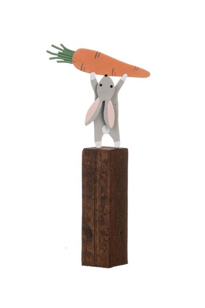 Bunny lifting Carrot Ornament