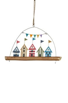 Coloured Beach Huts Hanging Decoration