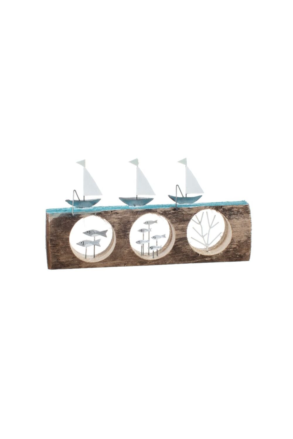 Fishing Boats on Portholes Decoration