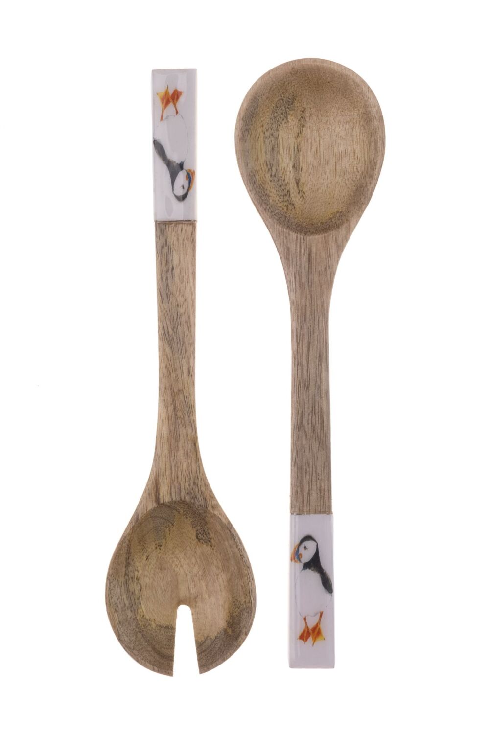 Puffin Wooden Salad Servers