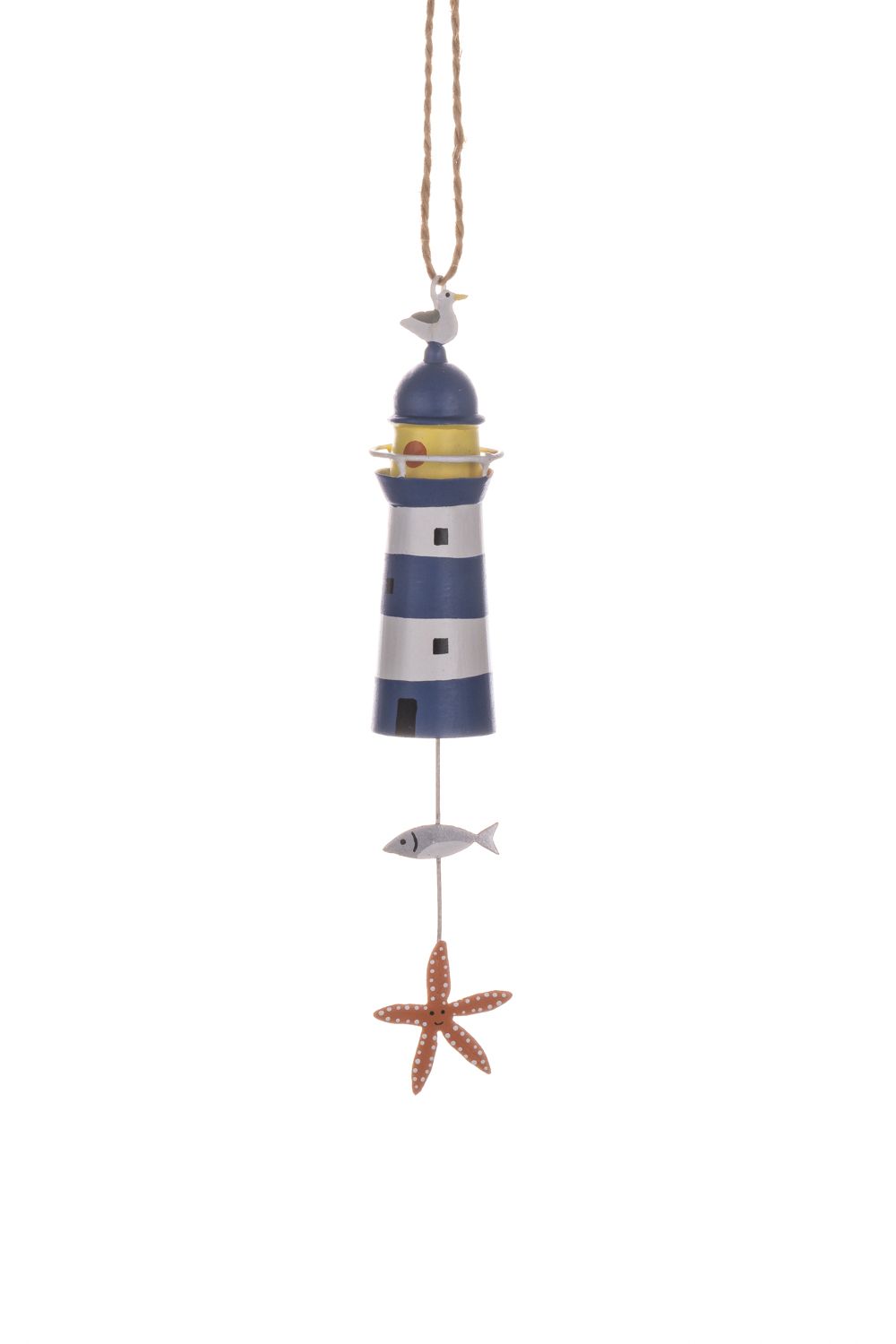 Hanging Lighthouse Decoration with Starfish