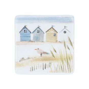 Gisela Graham Beach Huts China Coaster
