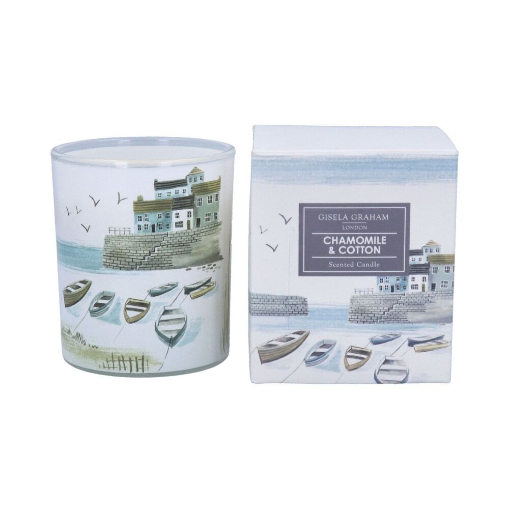 Gisela Graham Harbour Boxed Candle - Camomile and Cotton