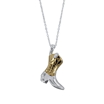 Cowboy Boot Pendant Necklace