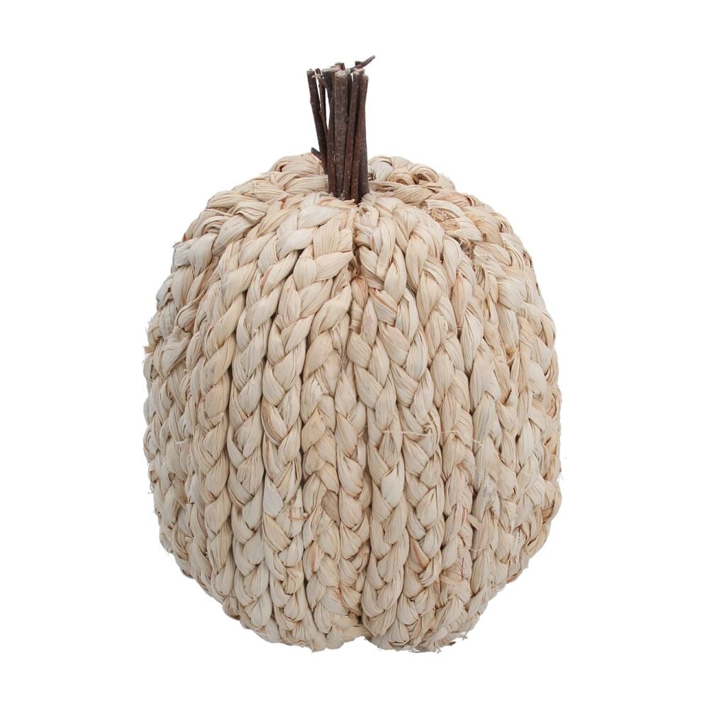 Gisela Graham Cornhusk Pumpkin Ornament - Natural