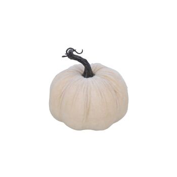 Gisela Graham White Velvet Pumpkin