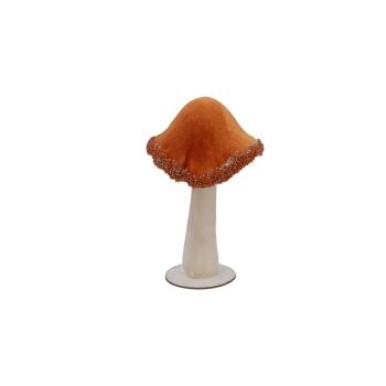 Gisela Graham Glitter Velvet Toadstool Ornament