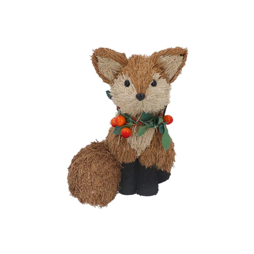 Gisela Graham Bristle Fox Ornament