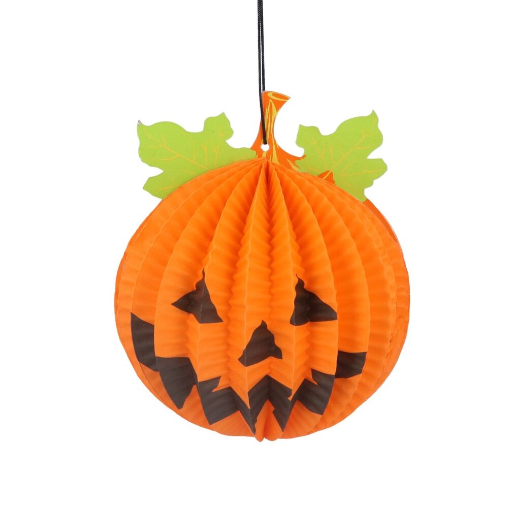 Gisela Graham Paper Honeycomb Pumpkin Decoration