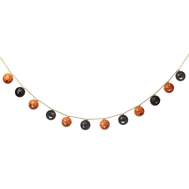 Metal Pumpkin Bell Garland